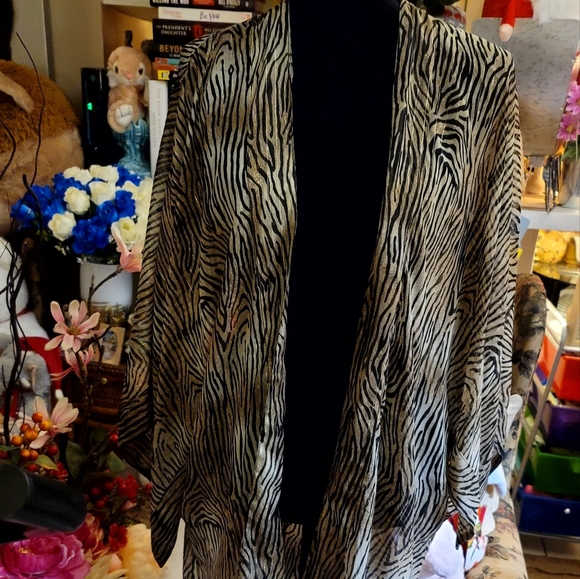 Sonoma Tops Sonoma Goods For Life Animal Print Kimono Wcuffed Bell